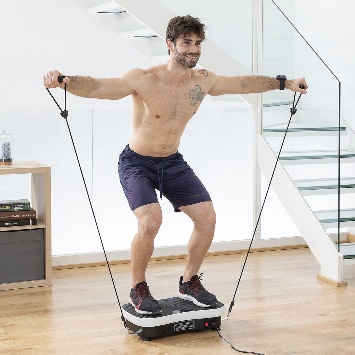 Plataforma vibratória para exercícios em casa e tonificação corporal – Fitness de baixo impacto | VibraFit Pro