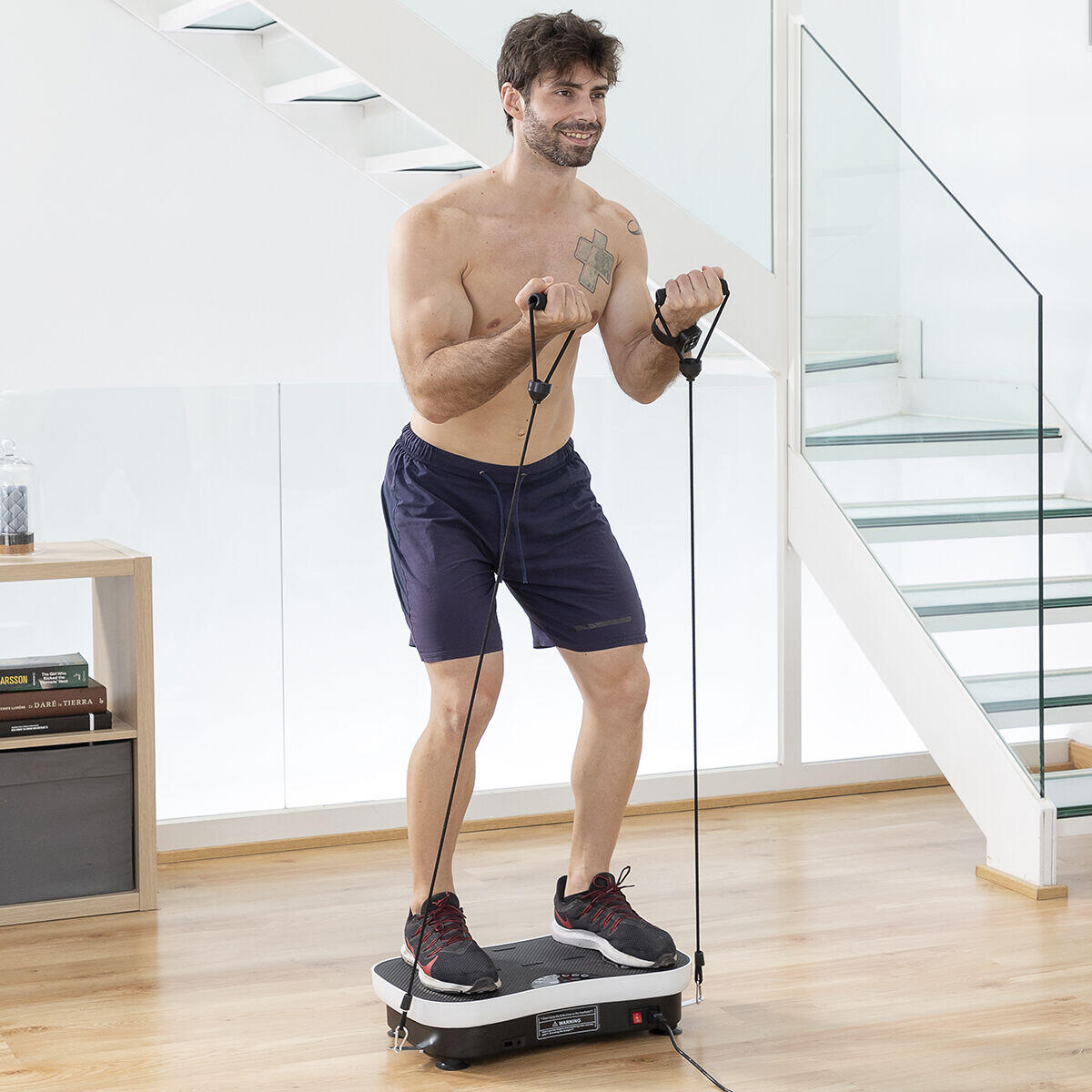 Plataforma vibratória para exercícios em casa e tonificação corporal – Fitness de baixo impacto | VibraFit Pro