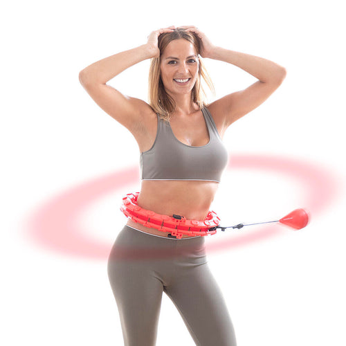Aro Inteligente con Peso Fittehoop VibraFit – Hula Hoop Ajustable para Adelgazar con Contador Calorías y Vueltas + Guía Ejercicios