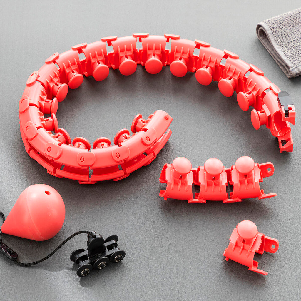 Aro Inteligente con Peso Fittehoop VibraFit – Hula Hoop Ajustable para Adelgazar con Contador Calorías y Vueltas + Guía Ejercicios