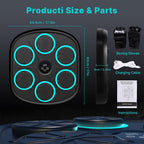 Máquina de Boxeo Musical VibraFit 3.0 con Guantes + Tobillera de Compresión y Masajeador de Pies de Regalo